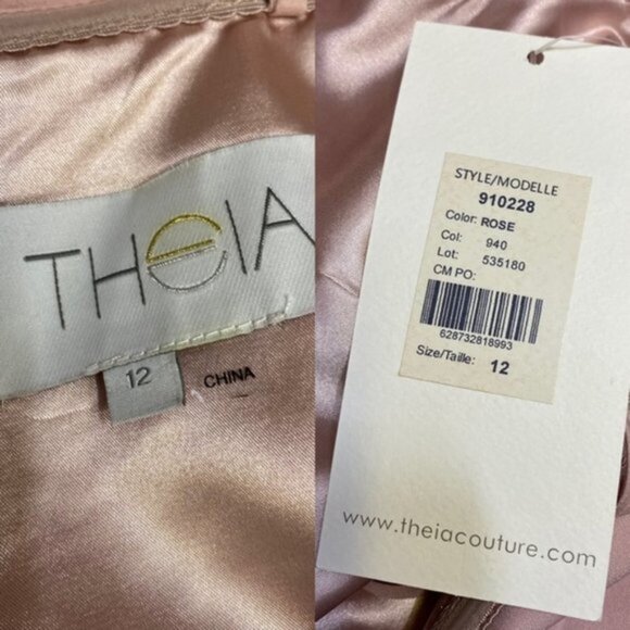 Theia Eva - Rose Bridesmaids Dress Women Size‎ 12 - Picture 7 of 8